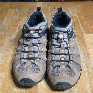Merrell Brown and Gray Athletic Hiking Shoes